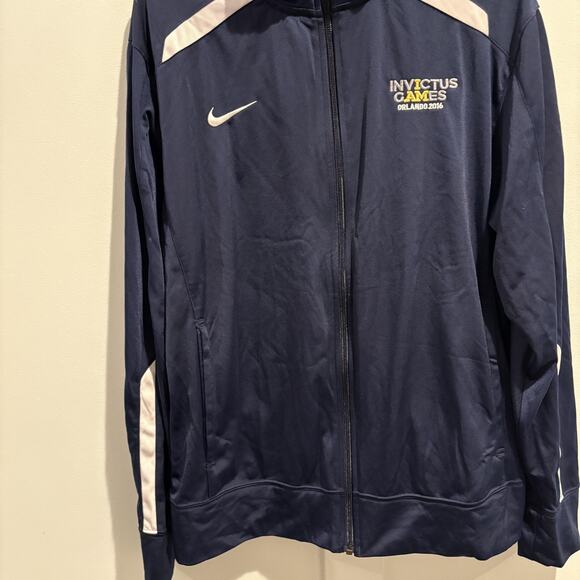 Nike Invictus Games Jacket Mens Large Blue USA Orlando 2016 Fisher House Flag - Picture 4 of 16